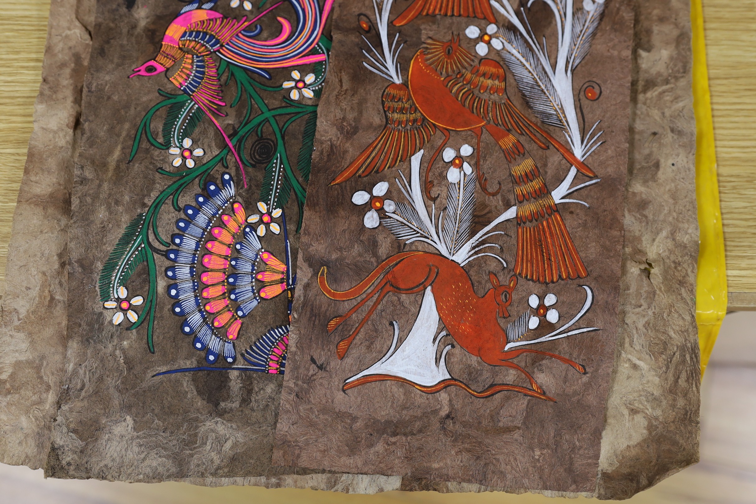 A selection of various Indonesian animal mural paintings